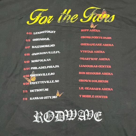 Rod Wave Soul Fly For the Fans Black pullover Hoodie Mens Sz L New - Picture 5 of 6